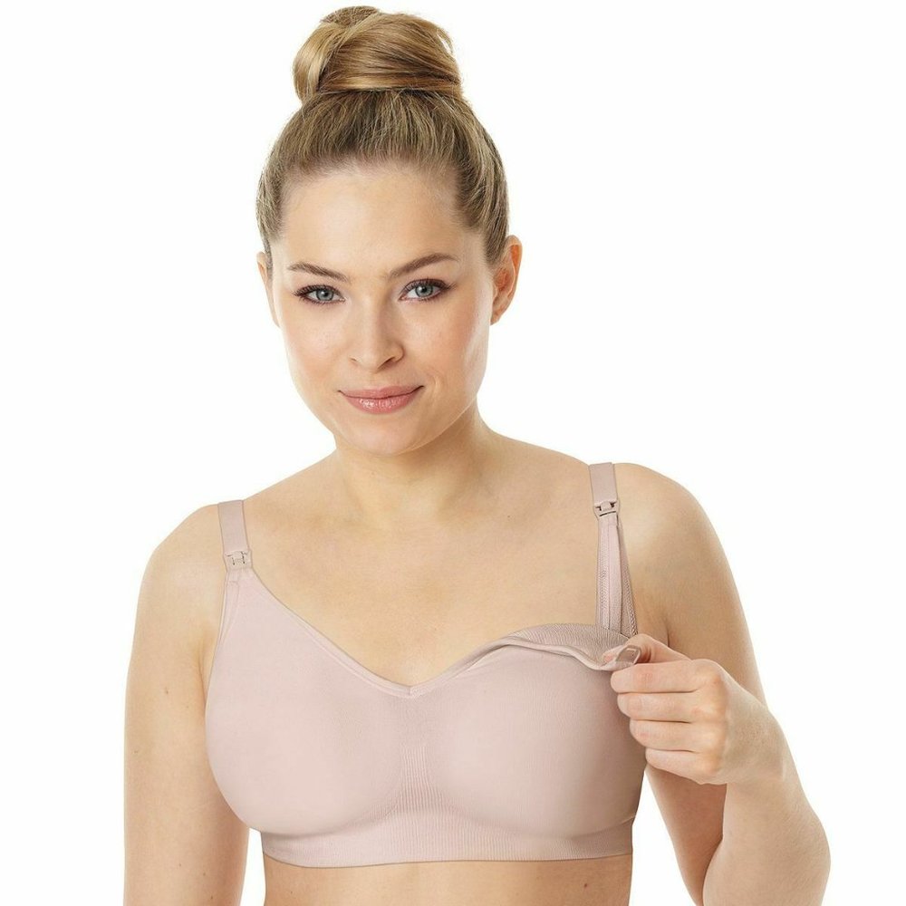 Playtex Maternity Seamless Nursing Bra Size XS Beige Style 4956